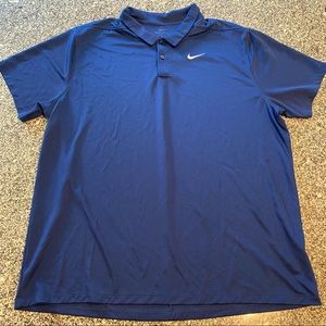 NIKE GOLF DRI-FIT S/S Blue GOLF POLO MENS 2XL